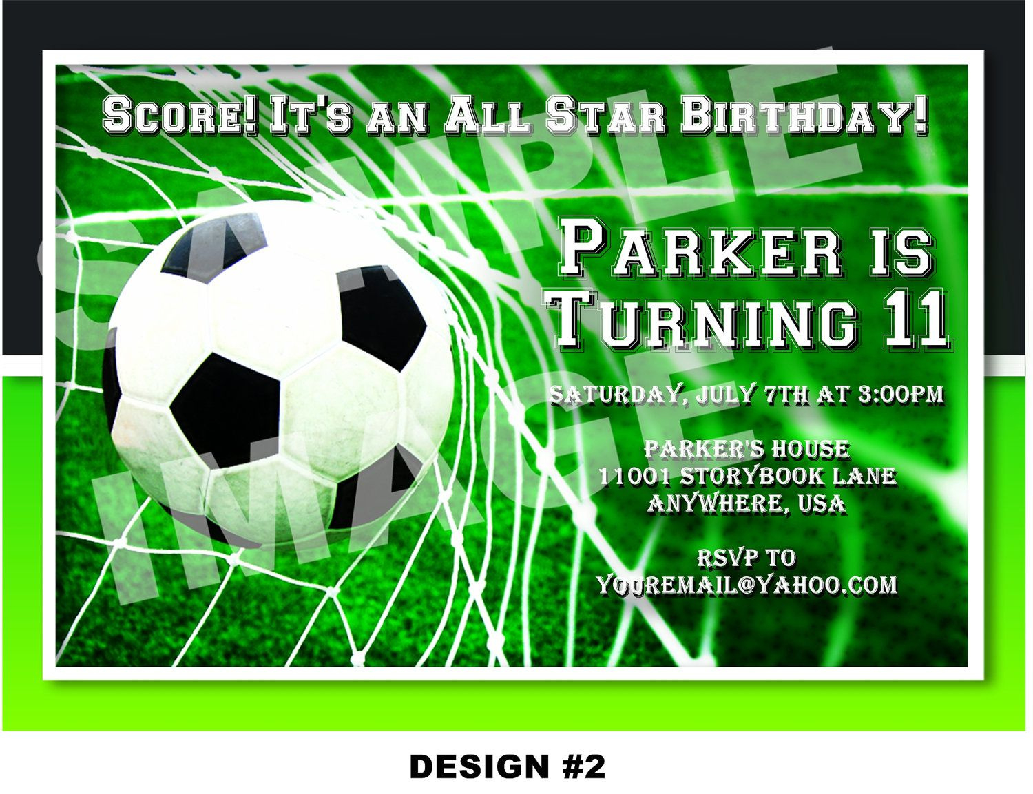 Free Soccer Party Invitation with Free Printable Soccer Birthday Invitations