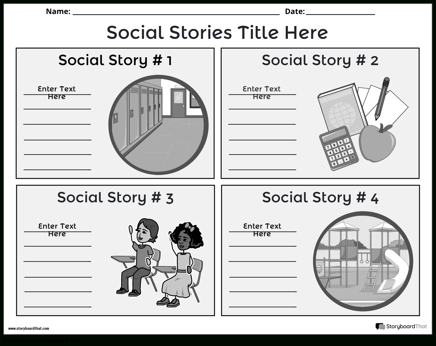 Free Social Story Templates: Create & Customize Easily throughout Free Printable Social Stories Worksheets