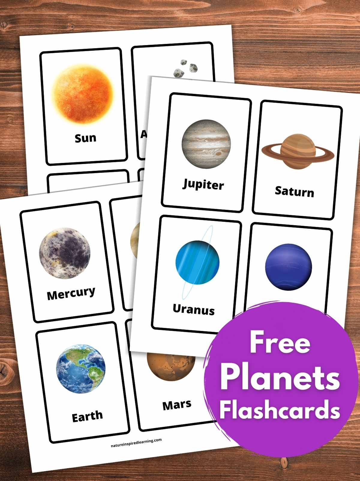 Free Solar System Flashcards - Nature Inspired Learning in Free Printable Solar System Flashcards