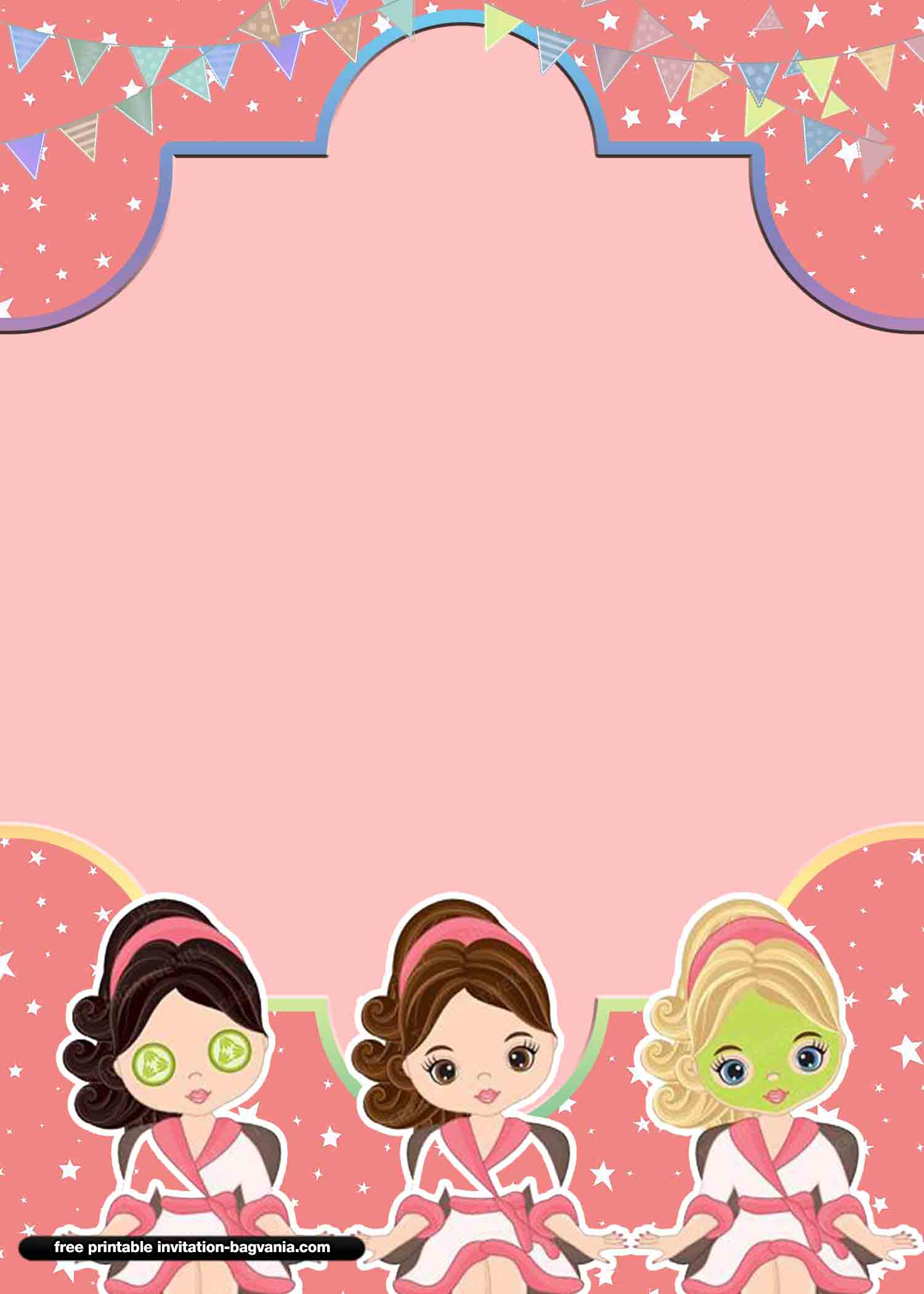 Free Spa Party Birthday Invitation Templates - Download Hundreds throughout Free Printable Spa Party Invitations Templates