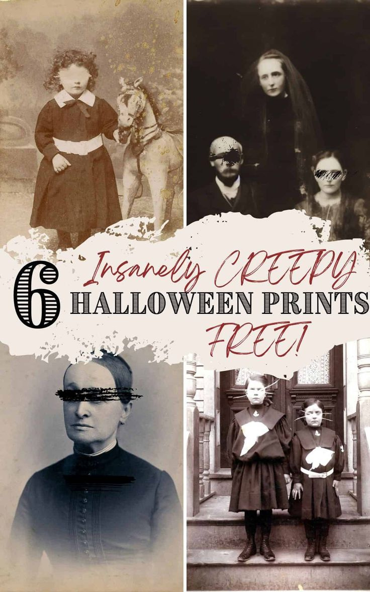 Free Spooky Halloween Vintage Photo Printables inside Free Vintage Halloween Printables