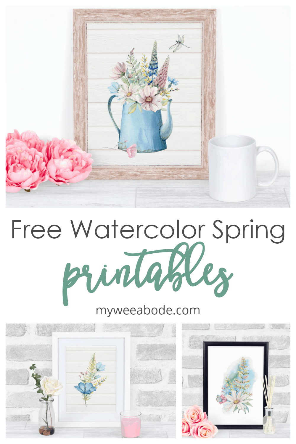 Free Spring Watercolor Wall Art Printables - in Free Watercolor Printables