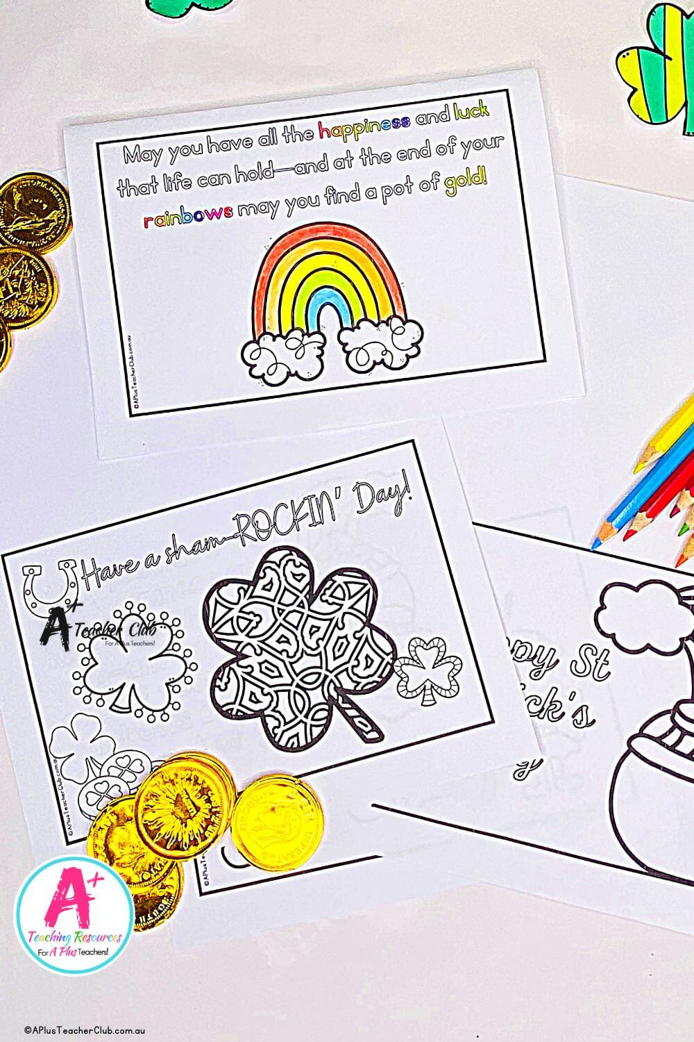 Free St. Patrick&amp;#039;S Day Printables - A Plus Teacher Club for Free Printable St Patrick&amp;#039;S Day Card