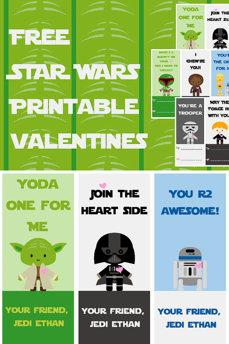Free Star Wars Printable Valentines - A Grande Life with regard to Free Printable Lego Star Wars Valentines