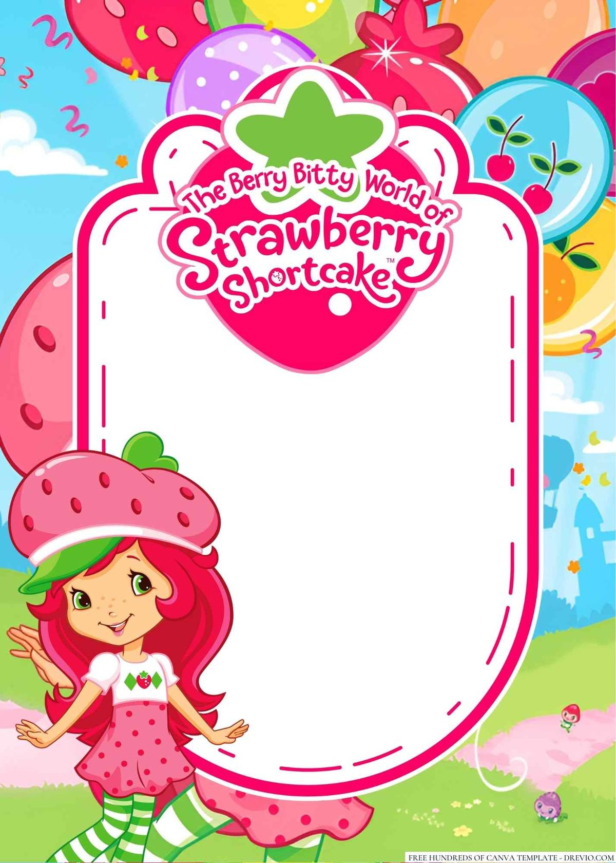 Free Strawberry Shortcake Birthday Invitation Templates Check More pertaining to Strawberry Shortcake Birthday Cards Free Printable