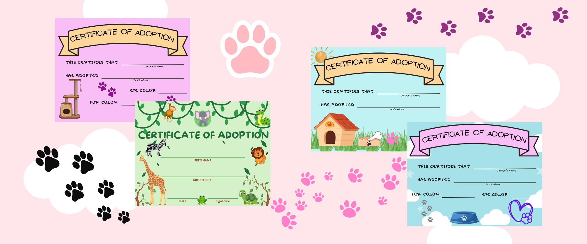 Free Stuffed Animal Adoption Certificate Printable — Sew Cute Patterns in Free Printable Stuffed Animal Adoption Certificate