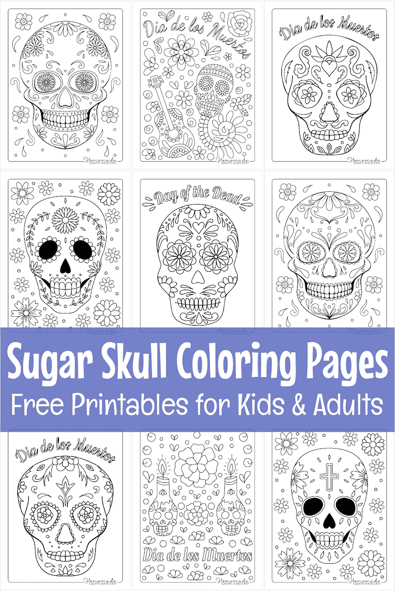 Free Sugar Skull Coloring Pages For Day Of The Dead pertaining to Free Dia De Los Muertos Printables