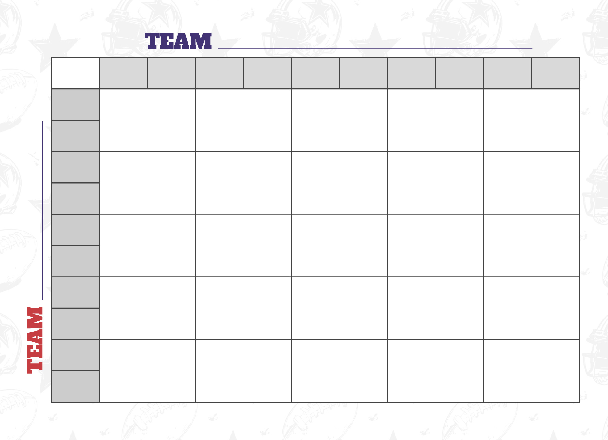 Free Super Bowl Squares Google Docs Templates - Gdoc.io with regard to Football Squares Printable Free