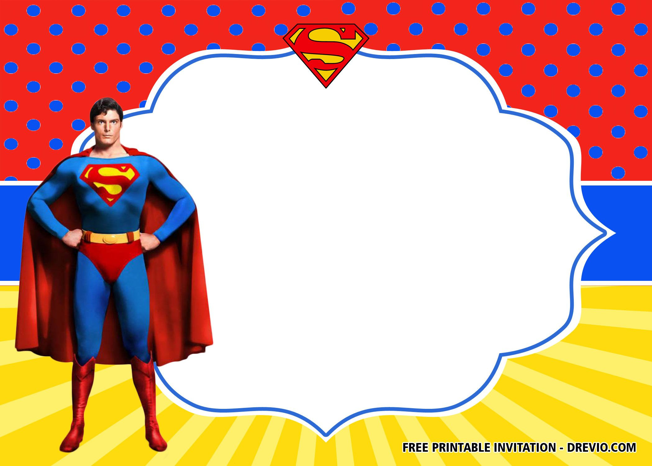 Free Superhero Superman Birthday Invitation Templates with regard to Free Printable Superman Invitations