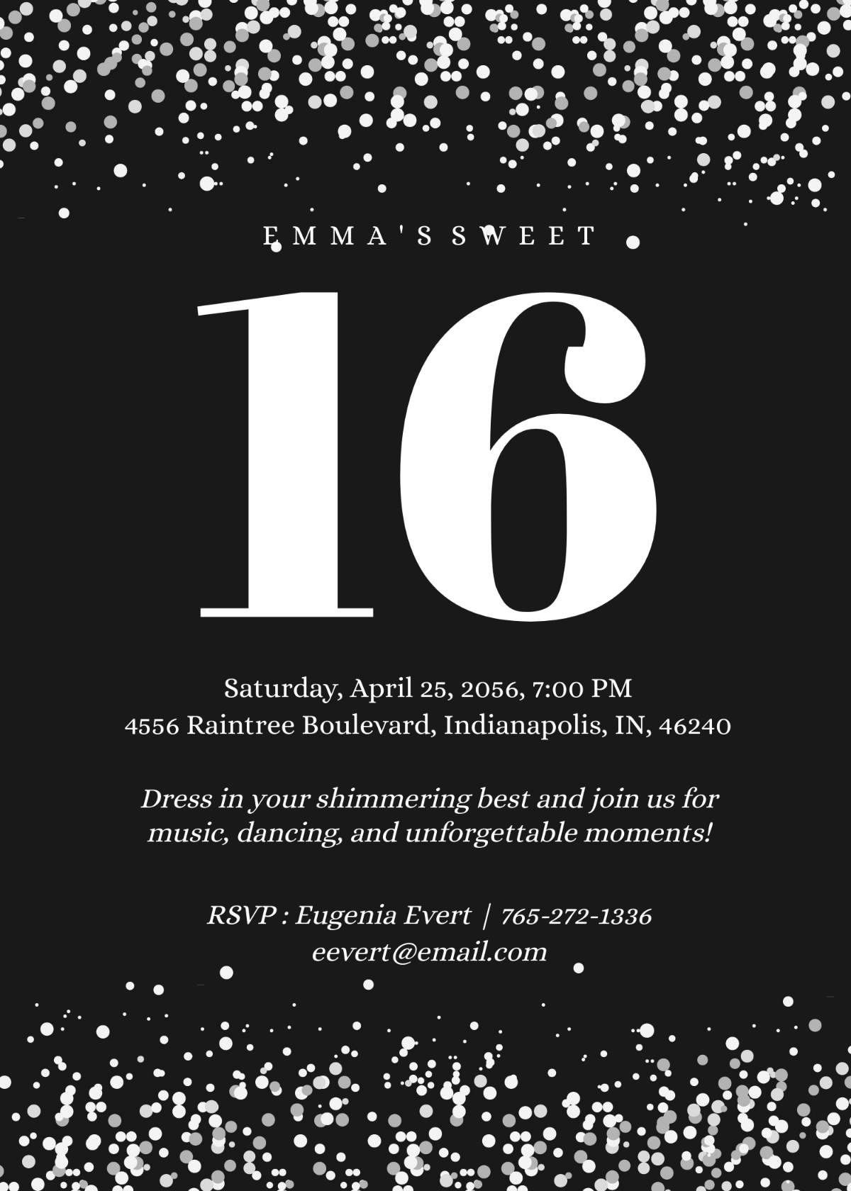 Free Sweet 16 Invitation Templates, Editable And Printable inside Free Printable 16Th Birthday Party Invitation Templates