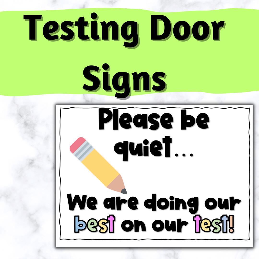 Free! Testing Classroom Door Signs - Classful with Free Printable Testing Signs