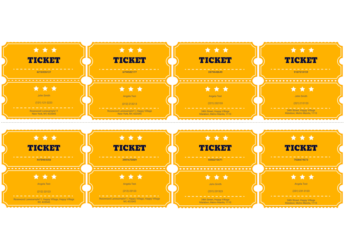 Free Ticket Maker: Design Tickets Online | Jform pertaining to Create Tickets Free Printable