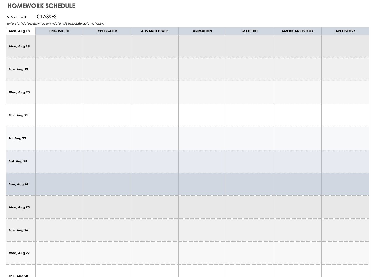 Free Time Management Templates | Smartsheet with Time Management Forms Free Printable