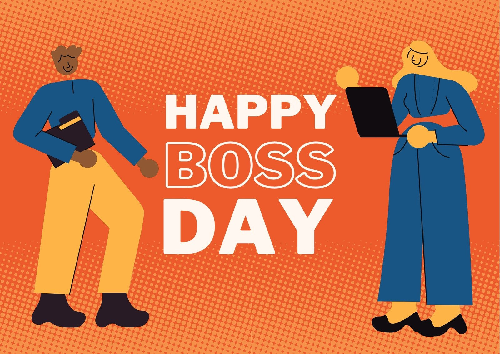 Free To Customize And Print Boss Day Card Templates | Canva with Happy Boss Day Cards Free Printable