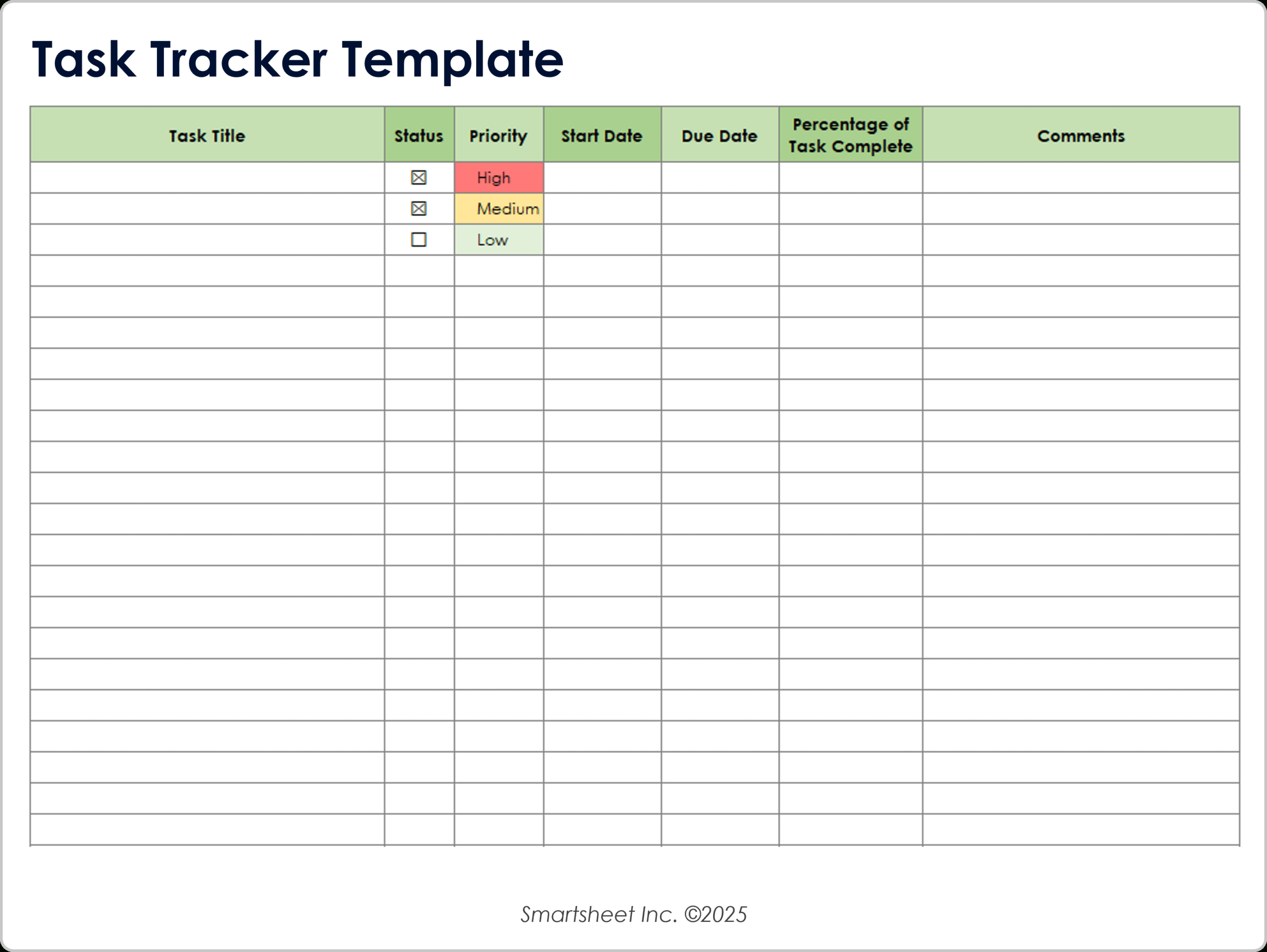 Free To-Do Lists &amp;amp; Task Tracker Templates for Free Printable Task Organizer