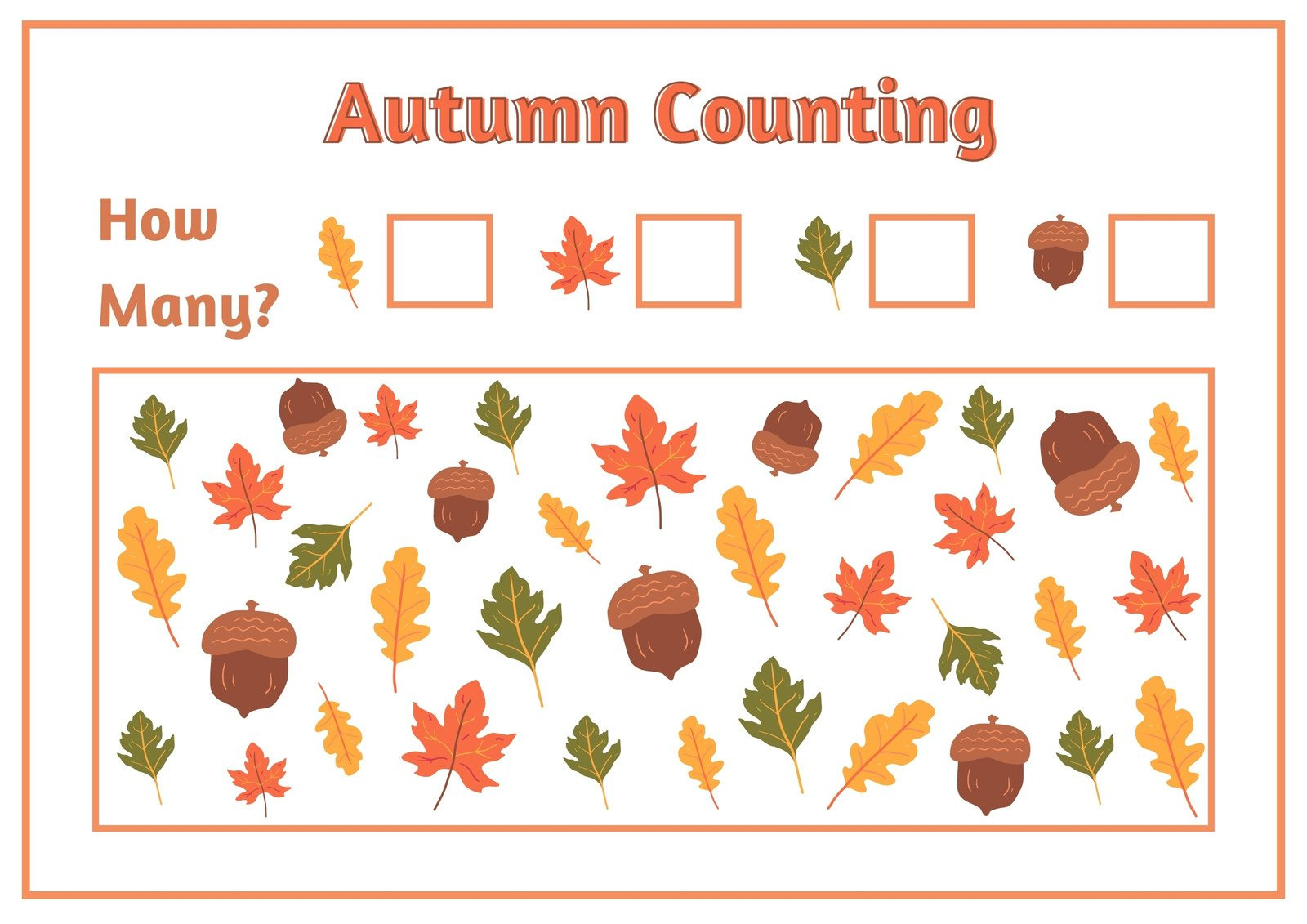 Free To Edit Autumn-Themed Worksheet Templates | Canva throughout Free Printable Autumn Worksheets