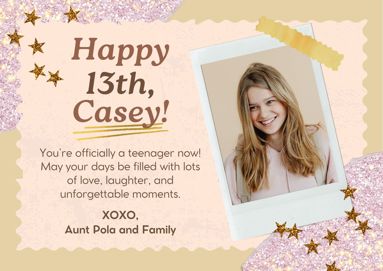 Free To Print And Edit 13Th Birthday Card Templates | Canva for 13Th Birthday Cards Printable Free