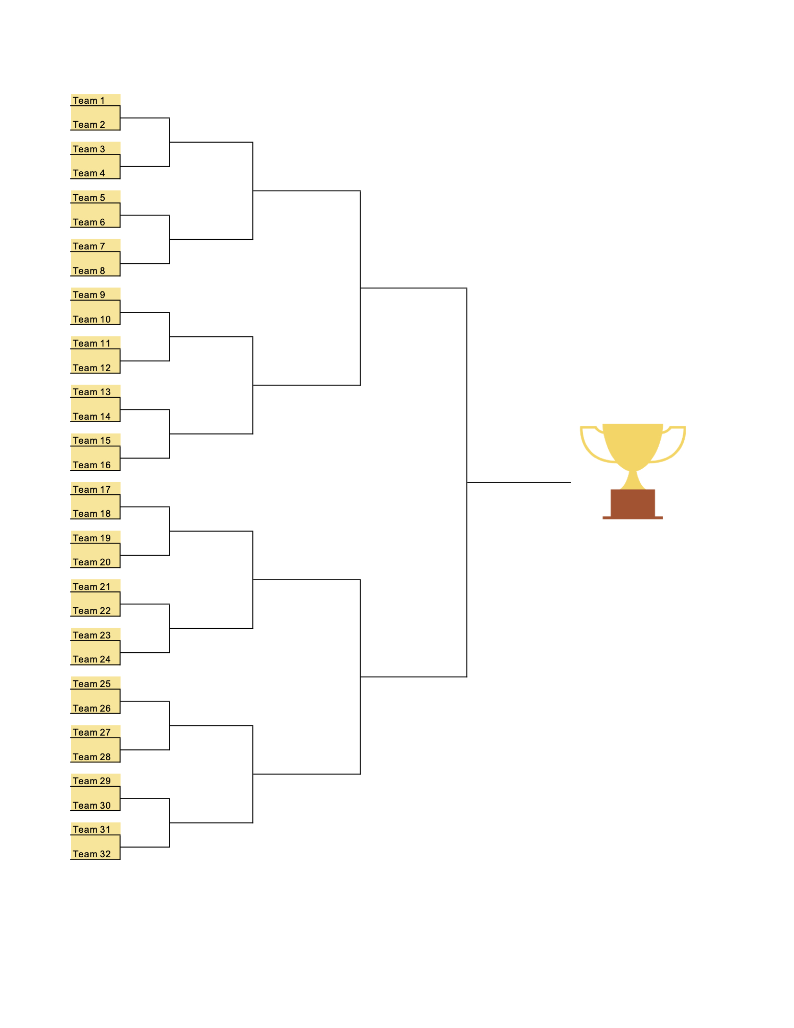 Free Tournament Bracket Templates - Fillable Pdfs with regard to Free Printable Brackets
