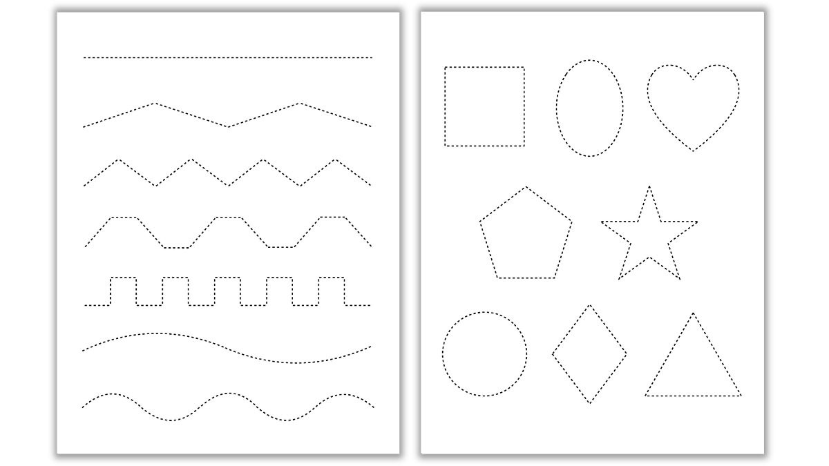 Free Tracing &amp; Cutting Worksheets - The Craft-At-Home Family pertaining to Free Printable Tracing Worksheets