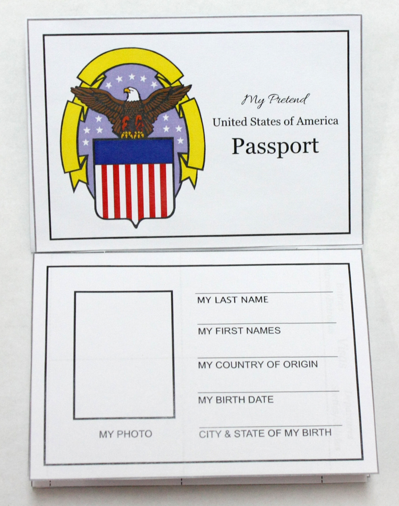 Free Travel Printables For Kids: Pretend Passport within Free Printable Passport Template