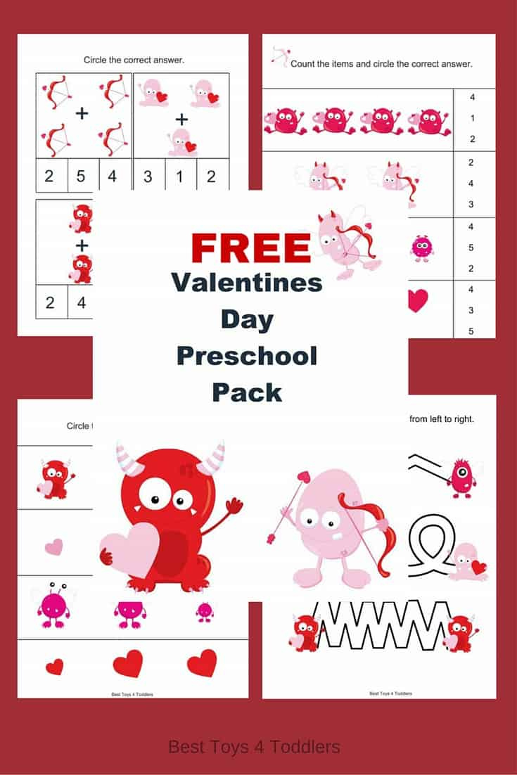 Free Valentine Day Printable Pack For Preschoolers - Best Toys 4 pertaining to Free Printable Valentine Activities For Kindergarten