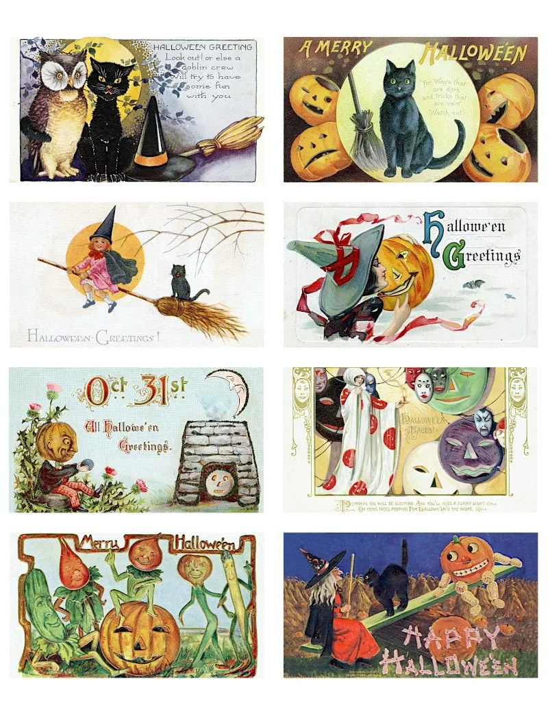 Free Vintage Halloween Printables — The Art Scavenger regarding Free Vintage Halloween Printables