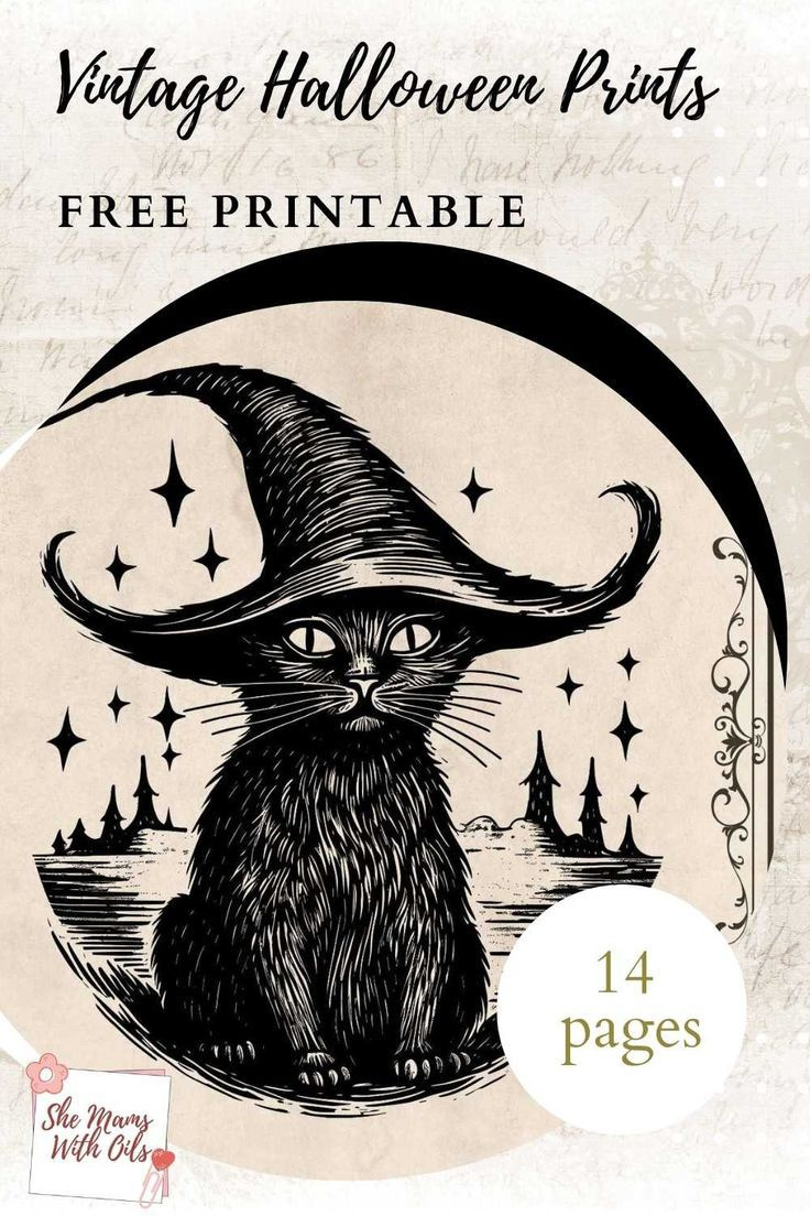 Free Vintage Halloween Prints for Free Vintage Halloween Printables