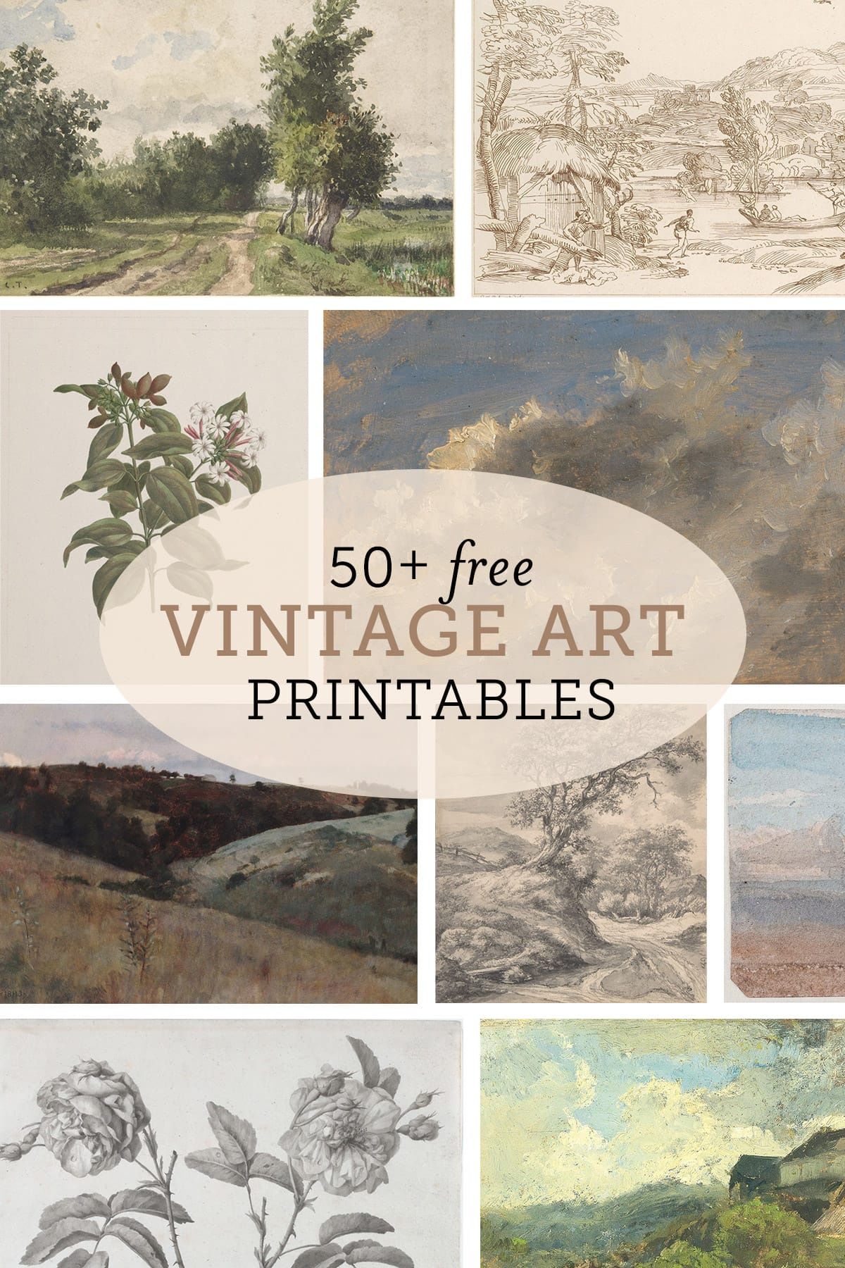 Free Vintage Printable Art Sources - Jenna Sue Design within Free Printable Wall Art 8X10