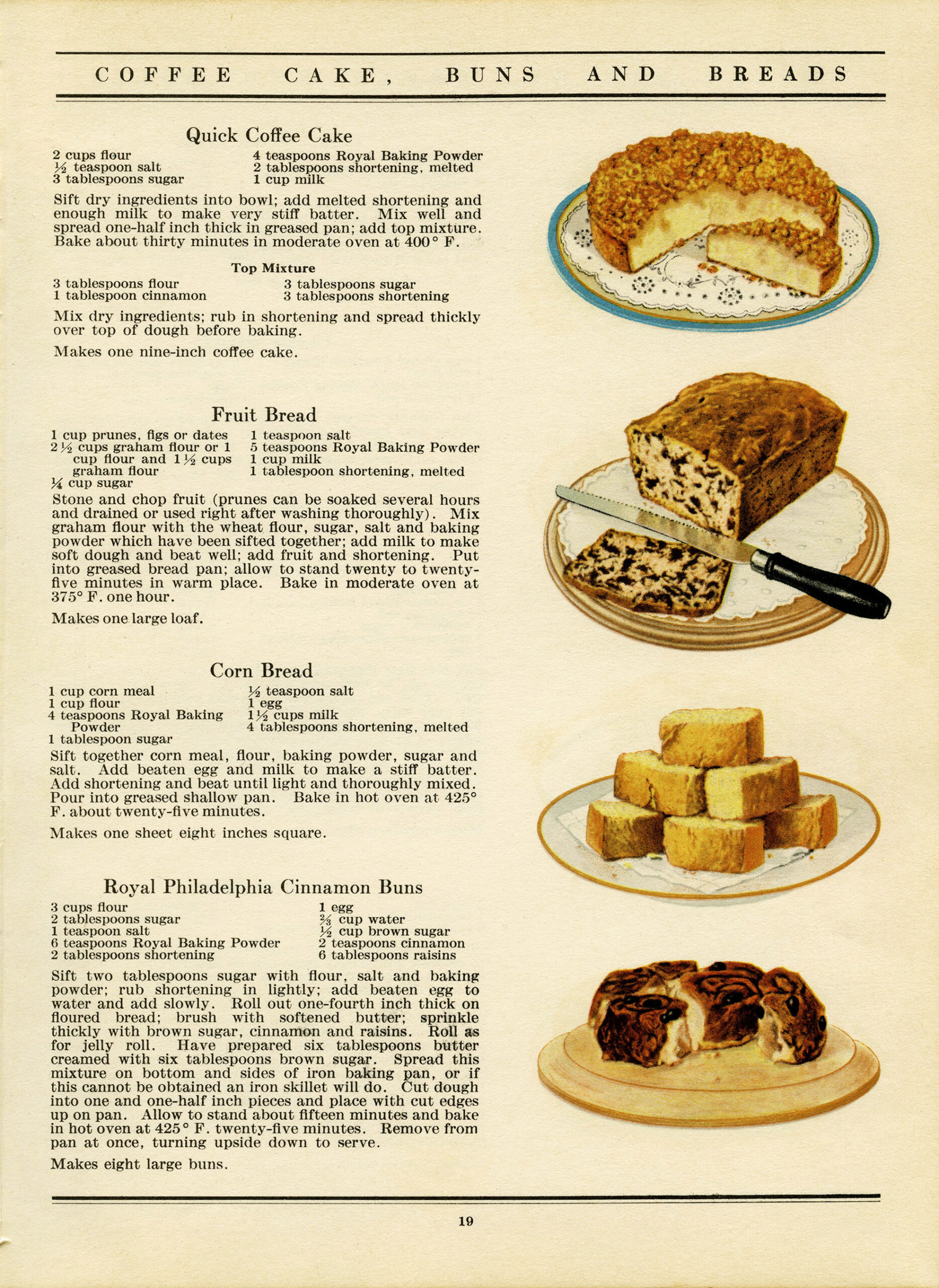 Free Vintage Printable Cookbook Page Cake Bread - The Old Design Shop with Free Printable Dessert Recipes