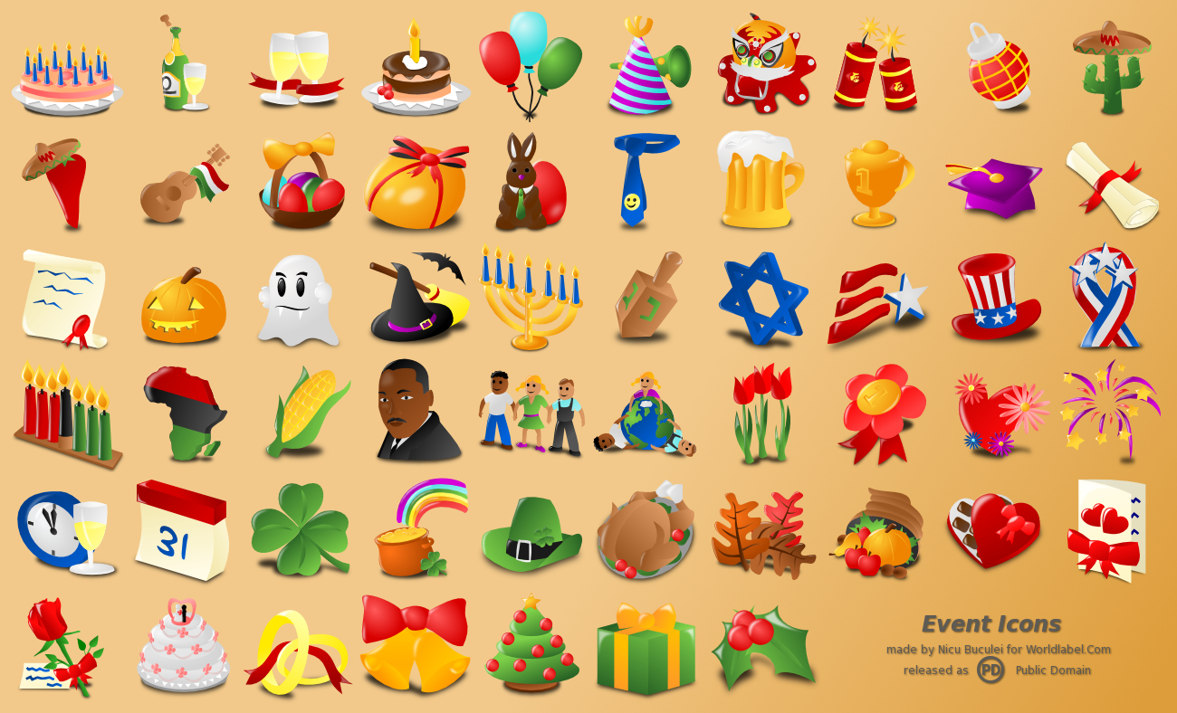 Free Web Icons For Events, Holidays & Occasions | Free Printable in Free Printable Icons