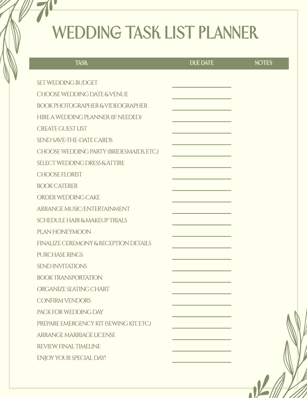 Free Wedding Planeer Templates To Customize Online intended for Free Printable Wedding Organizer Templates