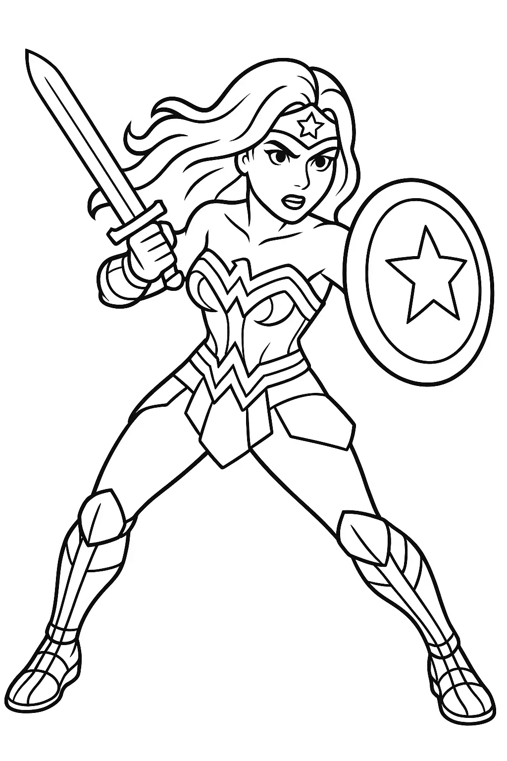 Free Wonder Woman Coloring Pages Generator – 30 Wonder Woman throughout Free Wonder Woman Printables