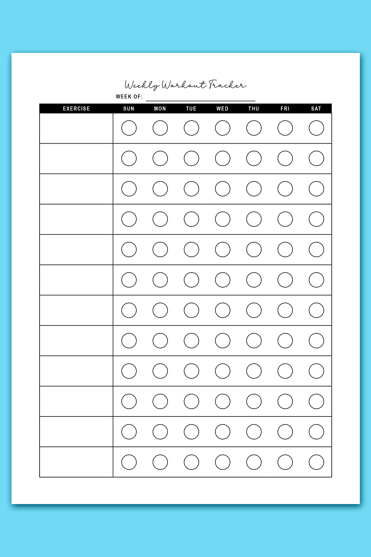 Free Workout Log Printable Sheets: Daily, Weekly, &amp;amp; Monthly throughout Free Printable Fitness Worksheets