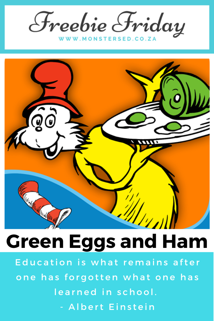 Freebie Friday ~ Green Eggs And Hamdr Seuss - Monsters Ed in Green Eggs And Ham Free Printables