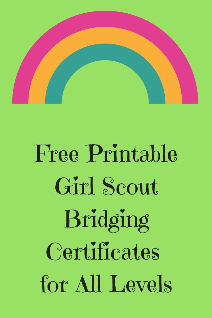Friday Freebie-Free Printable Girl Scout Bridging Certificates throughout Free Bridging Certificate Printable