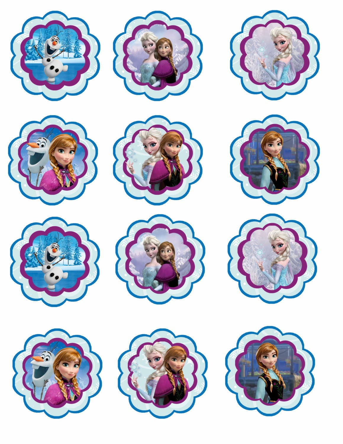 Frozen: Free Printable Toppers. - Oh My Fiesta! In English within Frozen Cupcake Toppers Free Printable