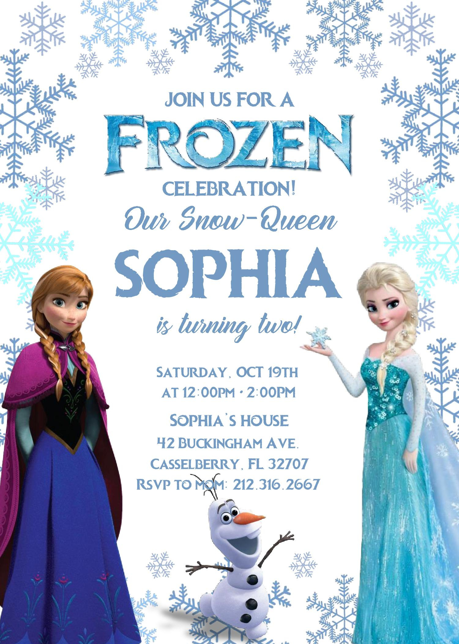 Frozen Invitation Templates - Editable With Ms Word | Bagvania within Free Printable Frozen Birthday Invitations