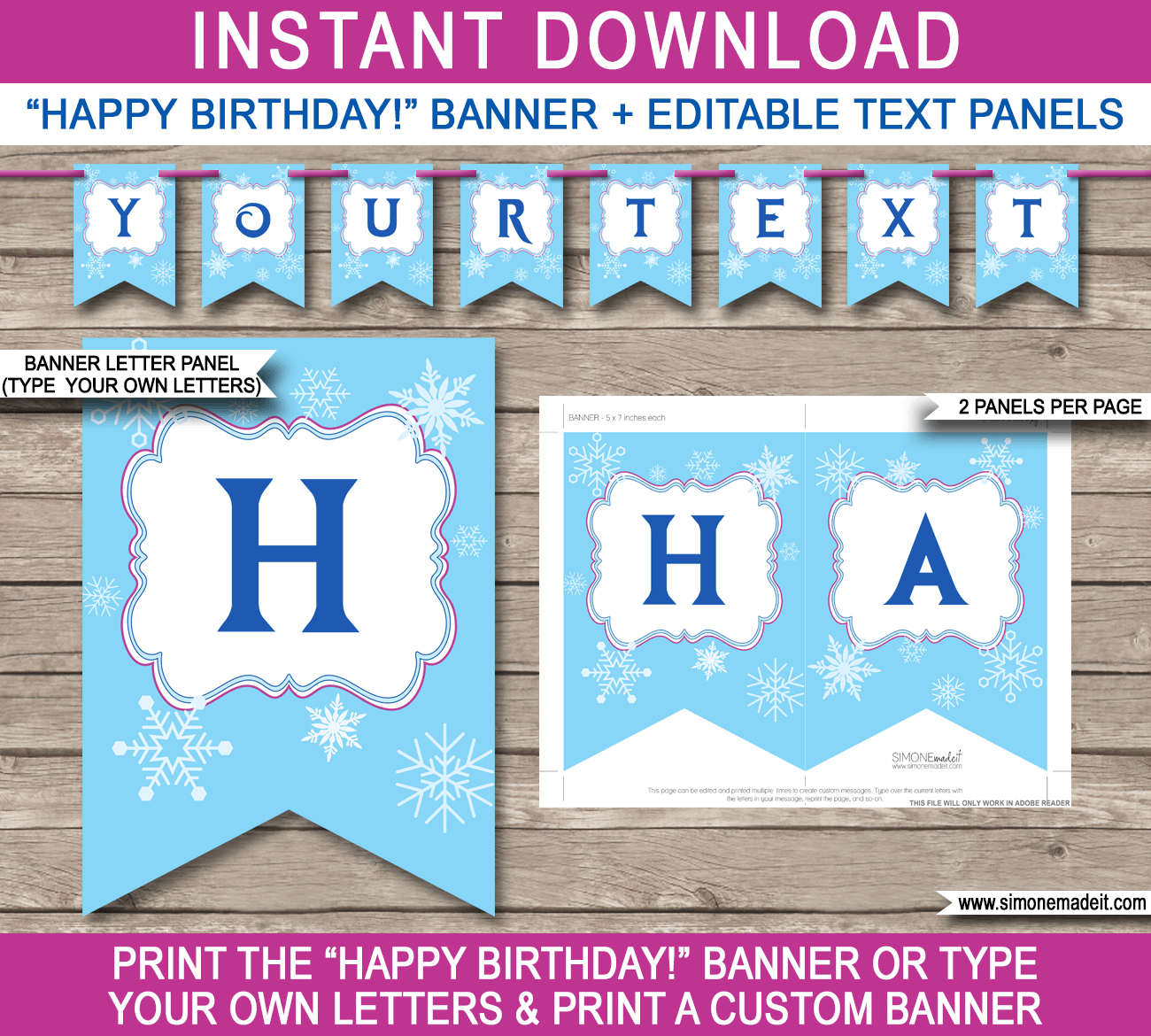 Frozen Party Banner Template within Frozen Happy Birthday Banner Free Printable
