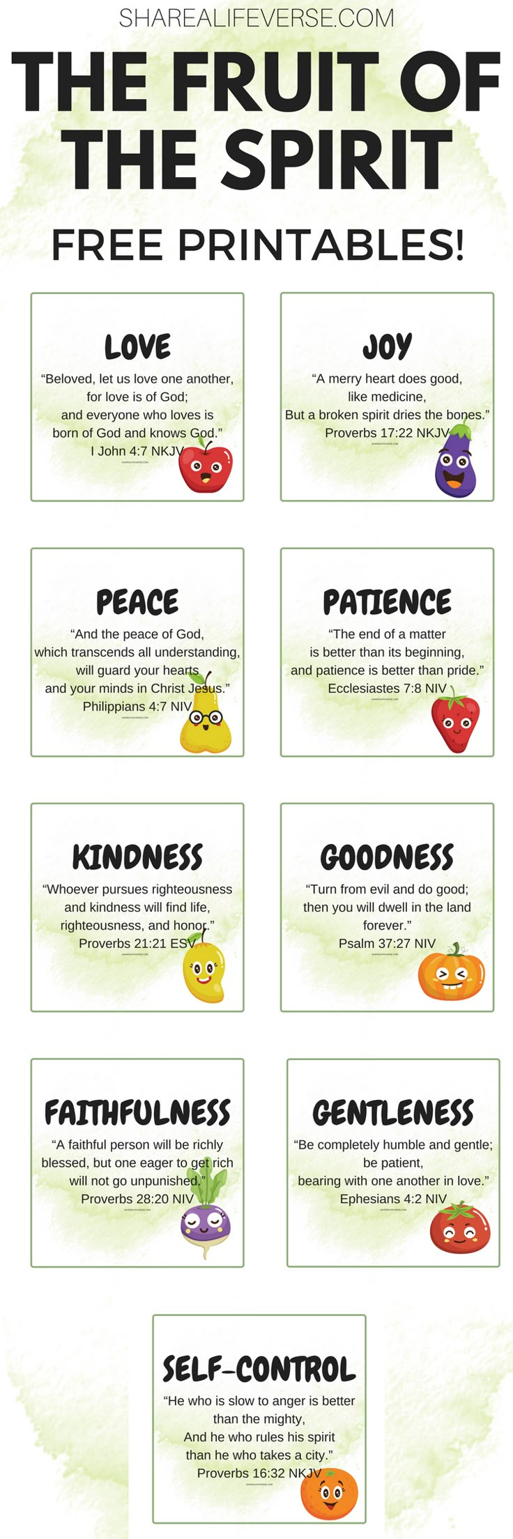 Fruit Of The Spirit Free Printable For Kids And Adults! - Cute inside Fruit Of The Spirit Free Printable