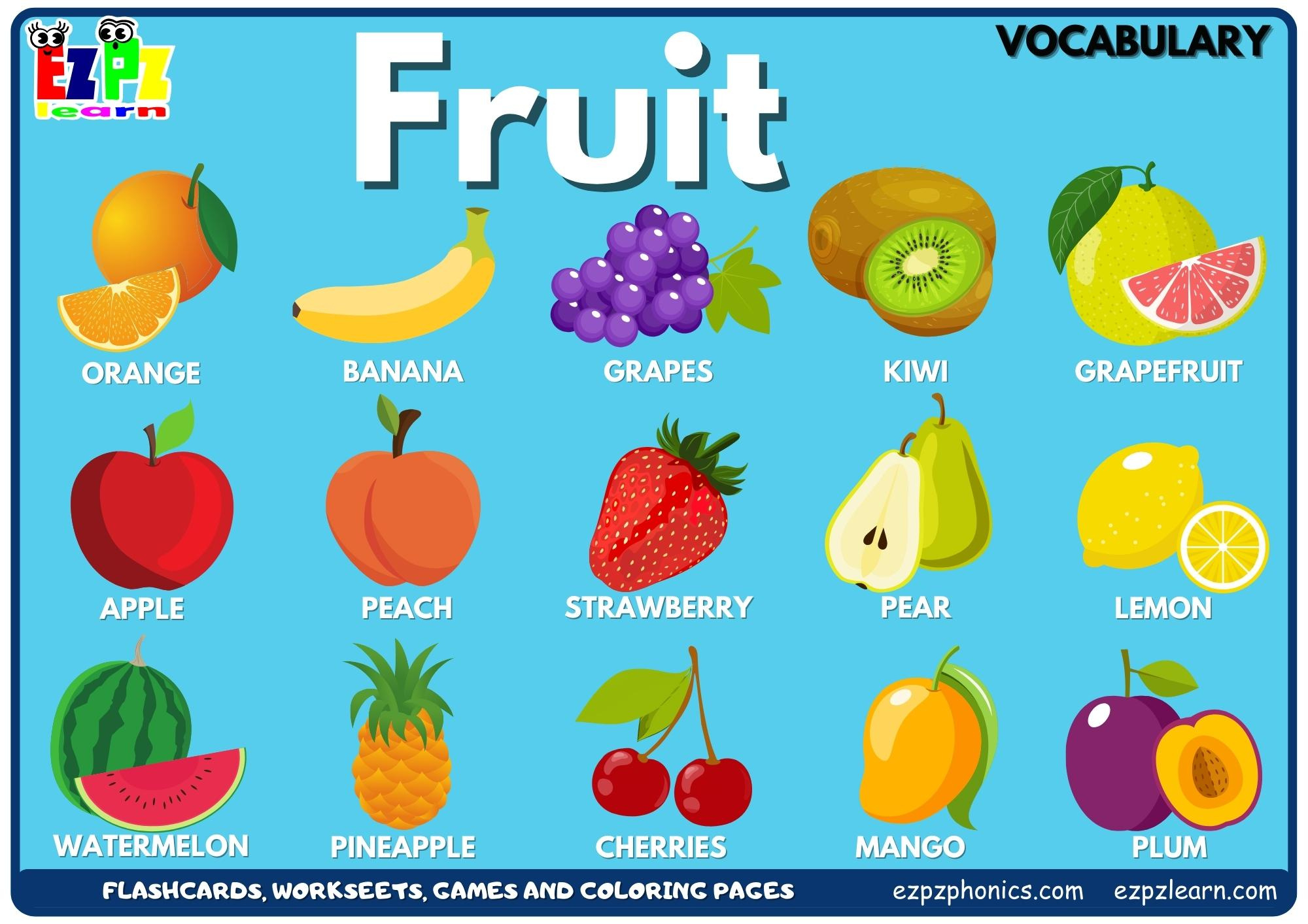 Fruit Vocabulary Picture Dictionary Join Now For Free Flashcards pertaining to Free Printable Picture Dictionary For Kids
