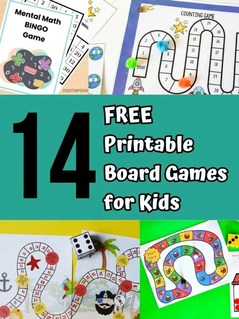 Fun & Educational Free Printable Board Games For Kids for Free Printable Board Games