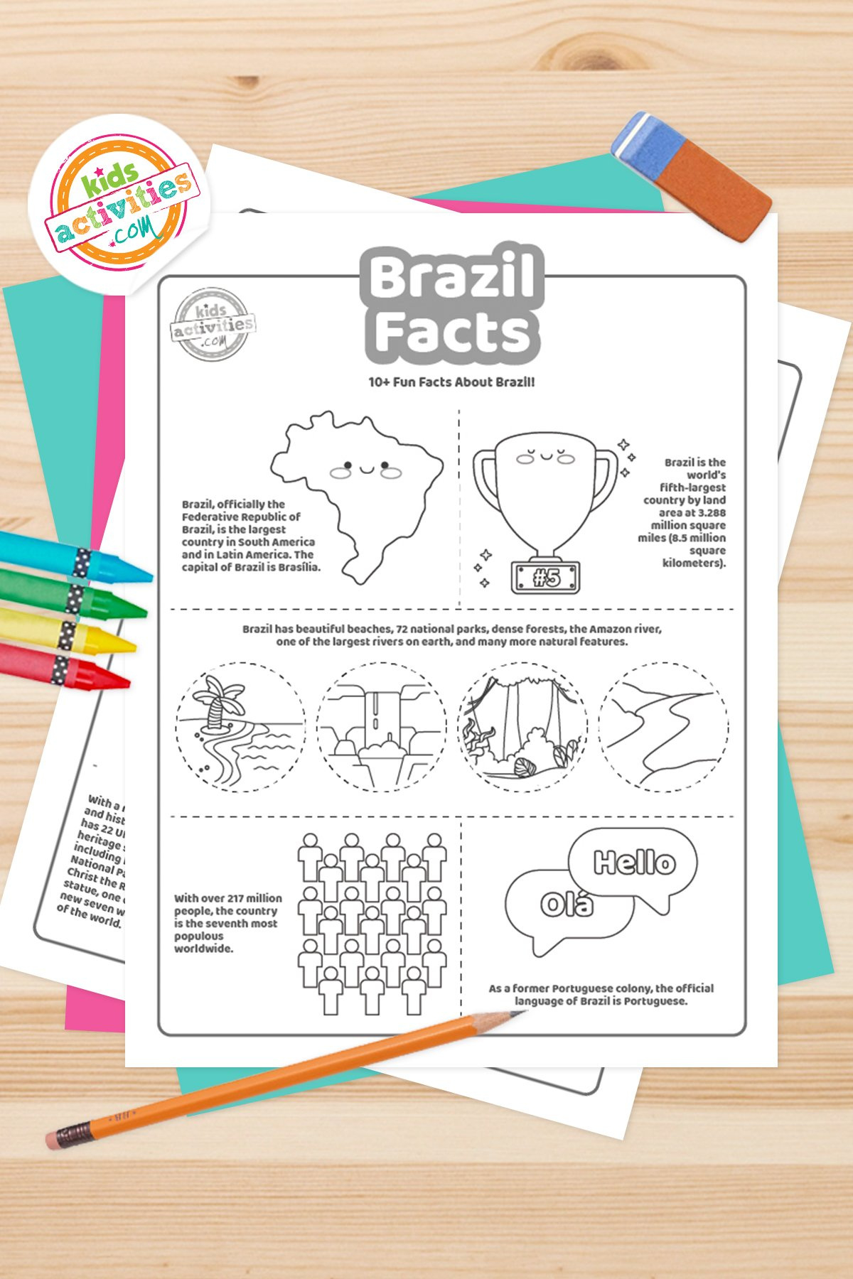 Fun Facts About Brazil For Kids Printable |Kids Activities Blog throughout Brazil Worksheets Free Printables