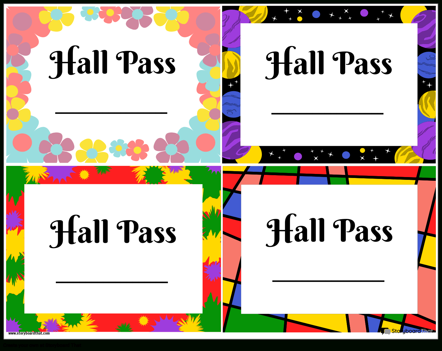 Fun Hall Passes Template Storyboard Von Templates throughout Free Printable Hall Pass Template