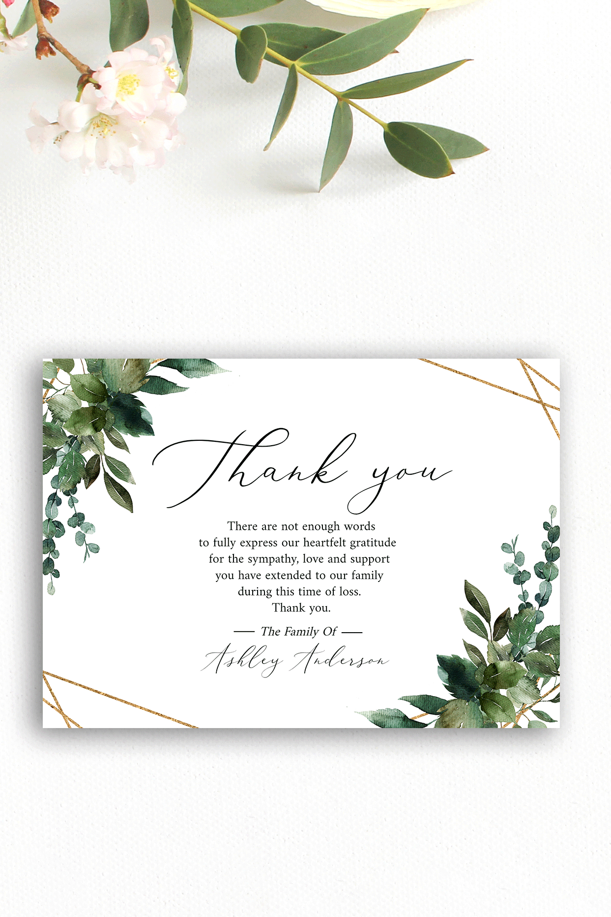 Funeral Thank You, Funeral Thank You Photo, Printable Memorial intended for Thank You Sympathy Cards Free Printable