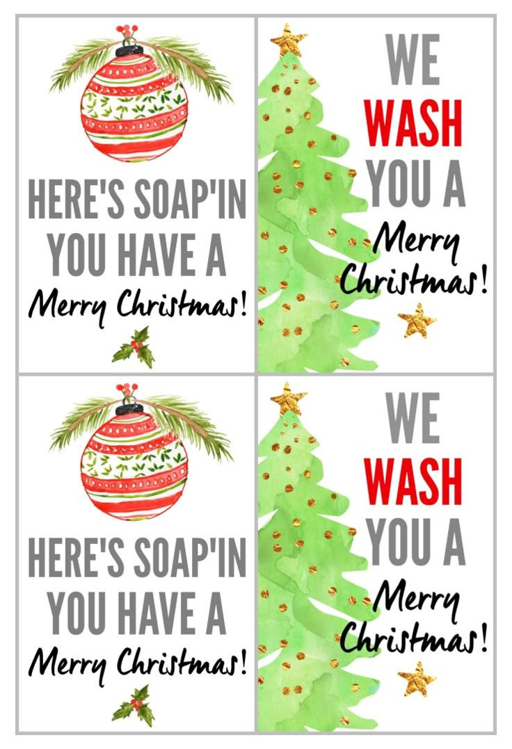 Funny Christmas Gift Tags - 11 Free Pdf Printables | Printablee in We Wash You A Merry Christmas Free Printable
