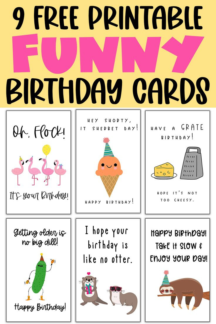 Funny Homemade Birthday Cards - 9 Free Printable Funny Birthday Cards pertaining to Free Printable Funny Birthday Cards