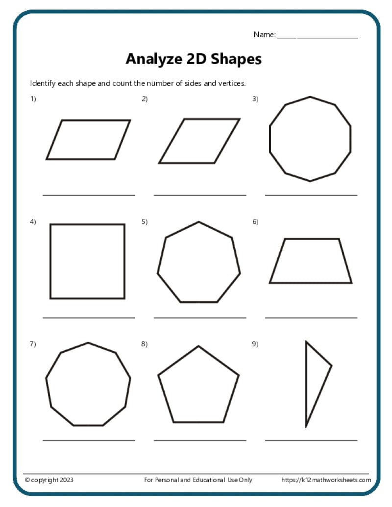 Geometry Worksheets within Free Printable Geometry Worksheets For 3Rd Grade
