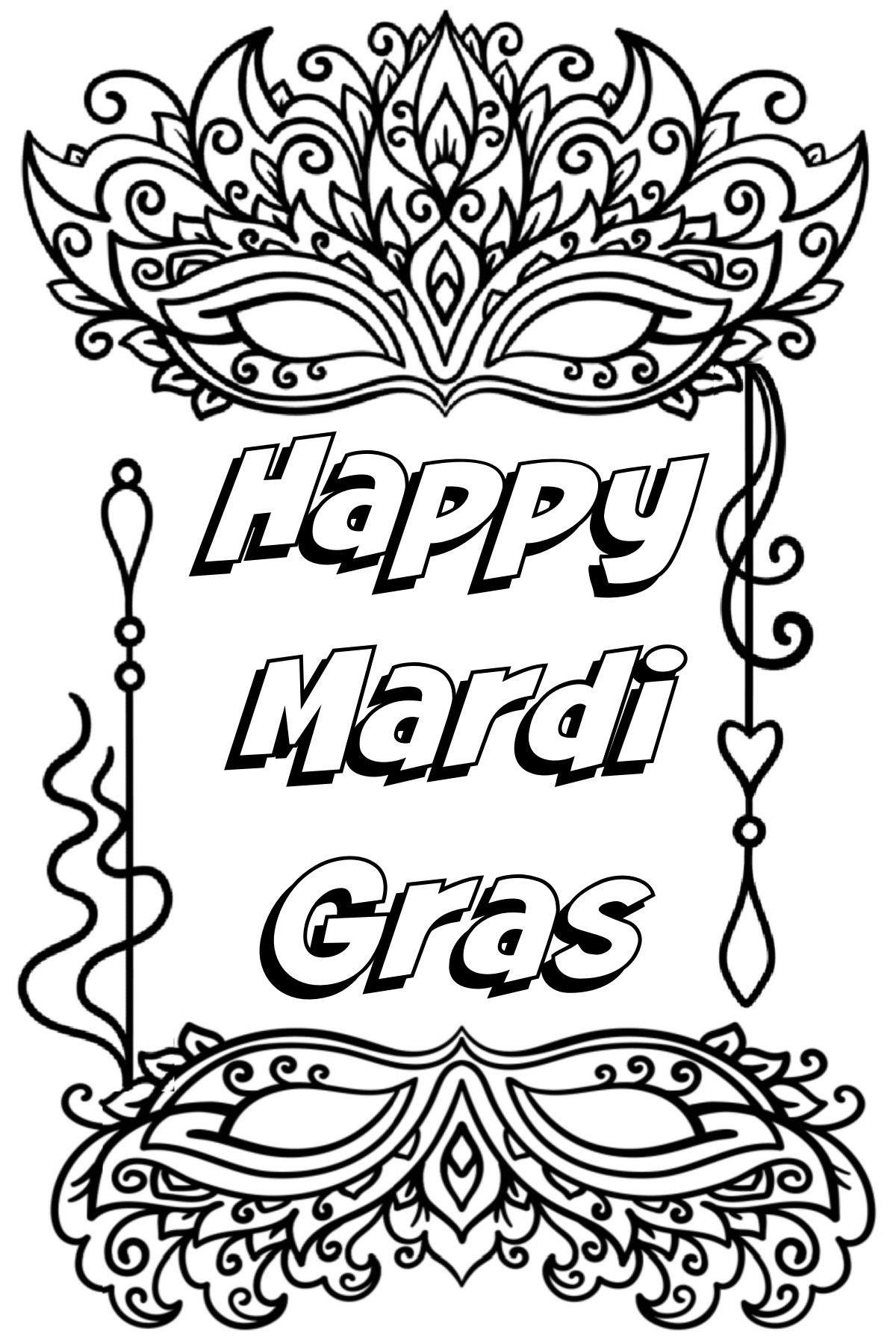 Get 10 Free Printable Mardi Gras Coloring Pages - (For All Ages) with Mardi Gras Coloring Pages Free Printable
