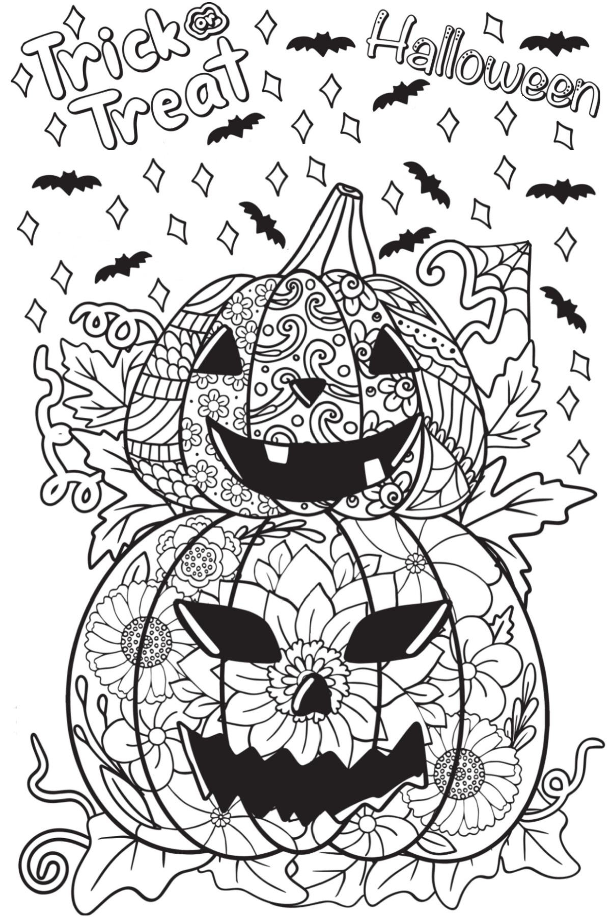 Get 13 Jack O Lantern Coloring Pages - Free Halloween Printables with Free Printable Halloween Coloring Pages