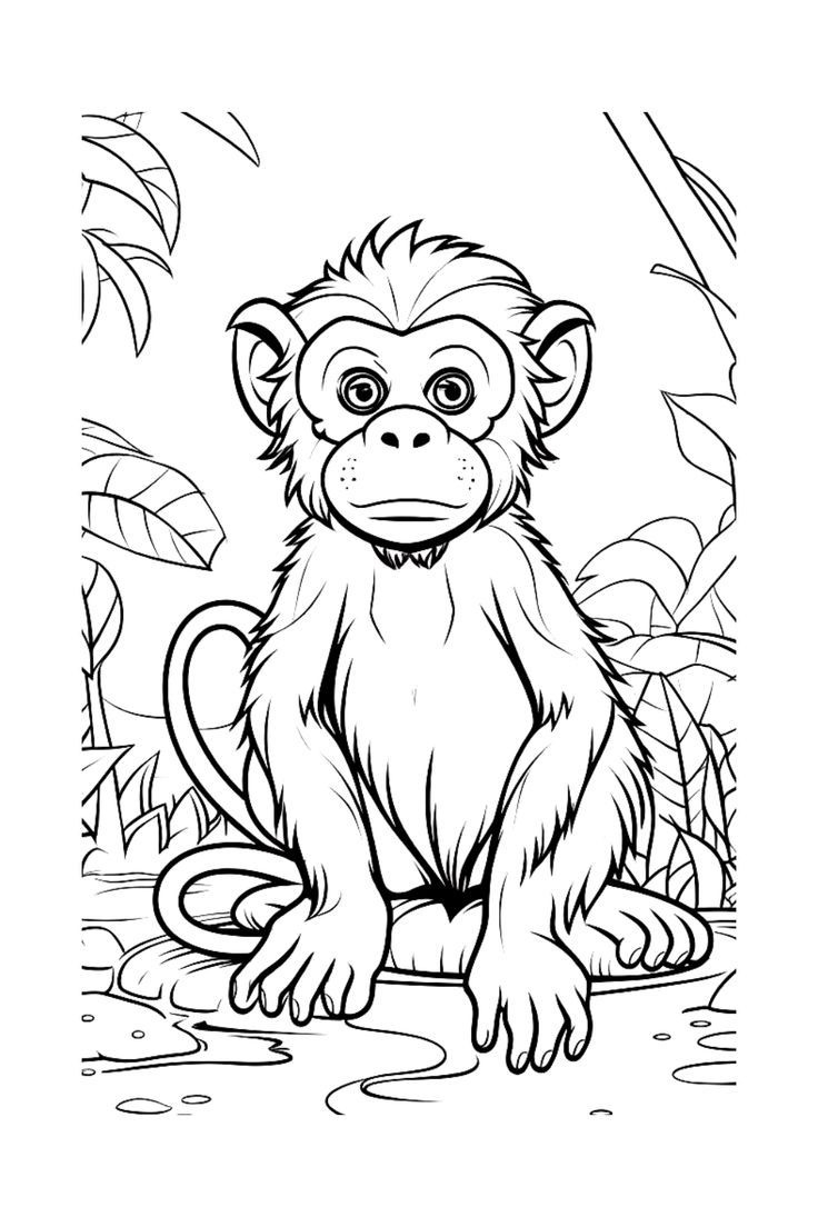 Get Ready For A Colorful Adventure: Free Printable Monkey Coloring with regard to Free Printable Monkey Coloring Pages